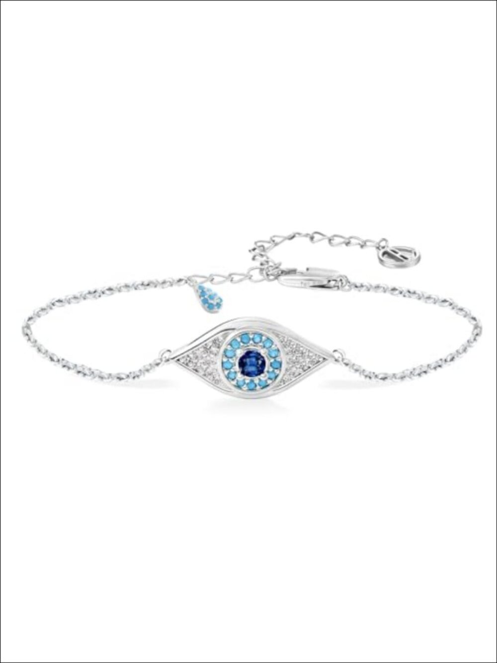 18k Gold Plated Evil Eye Bracelet Adjustable Lobster Clasp Dainty